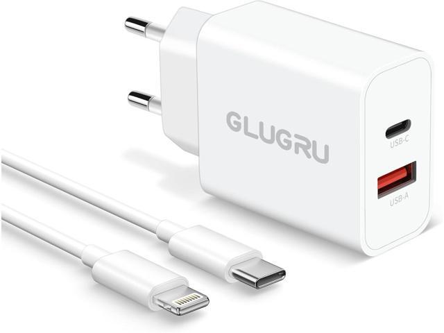 European Travel Plug Adapter, 20W Dual Port USB C Wall Charger Type C Fast Charging Block International Power Adapter US to Europe EU for iPhone 14...