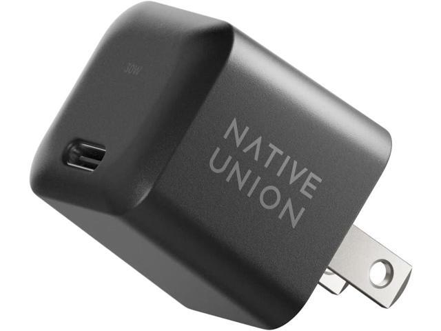 Native Union Fast GaN Charger PD 30W Ultra-Compact Power Delivery Enabled USB-C Charger Made of Recycled Materials for MacBook Air, iPads,...