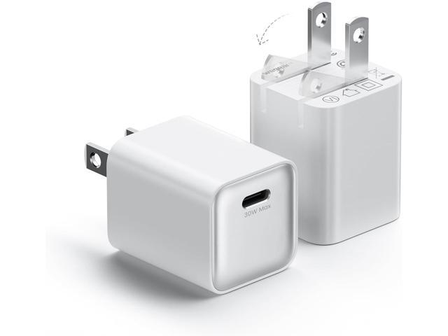 30W Fast Wall Charger, USB C Charger Block with GaN III Tech, PD3.0 PPS Foldable Charger for 16/15 and More Series, Galaxy, iPad, Compatible with...