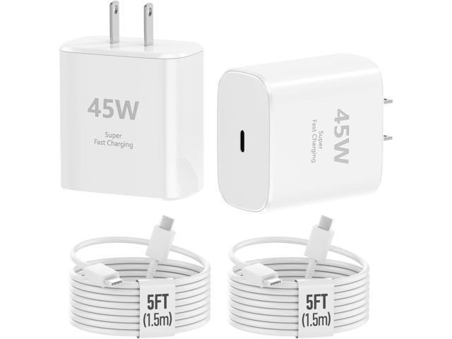 Phone 16 Pro Max Charger Fast Charging - 45W Super Fast USB C Charger Block with 6.6FT Long Charging Cord Cable for i-Phone 16 Pro Max/16 Pro/16/16...