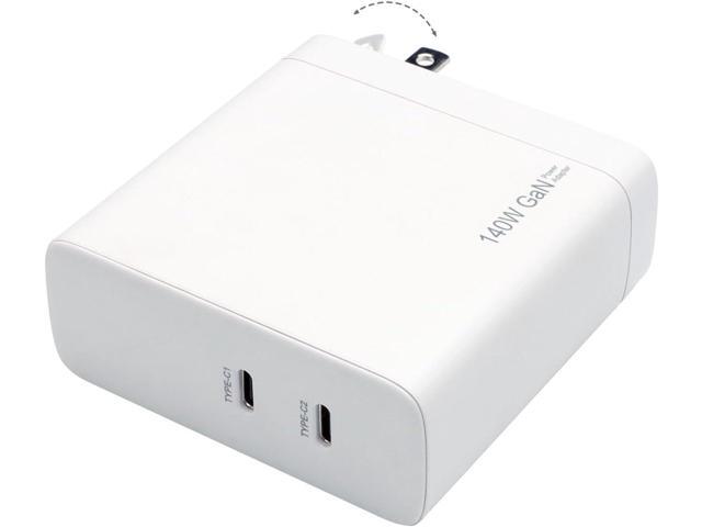 ZeitNah 140W USB-C Charger, 2-Port GaN Power Adapter, Compact and Foldable Fast Charger for MacBook Pro/Air, iPhone 16/15/14, iPad Pro/Air, Galaxy,...