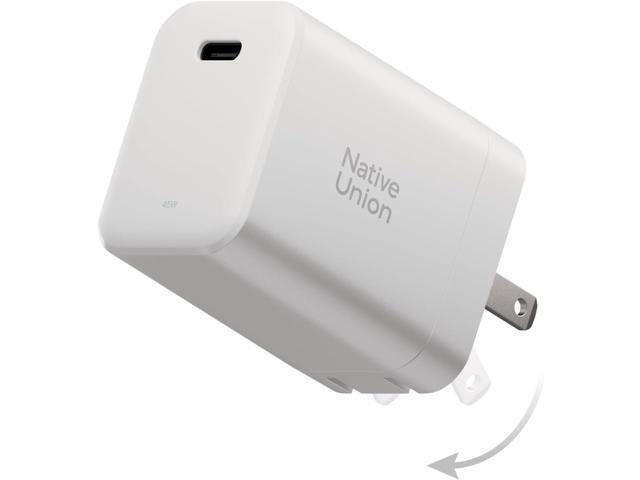 Native Union Fast GaN Charger PD 45W Ultra-Compact Power Delivery Enabled USB-C Made of Recycled Materials for MacBook Air, iPads, iPhones,...