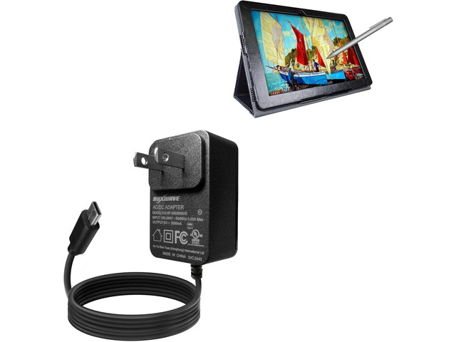BoxWave Charger Compatible with Simbans PicassoTab 10 - Wall Charger Direct (15W), Rapid Charge Your Device with Built-in 3ft Cable