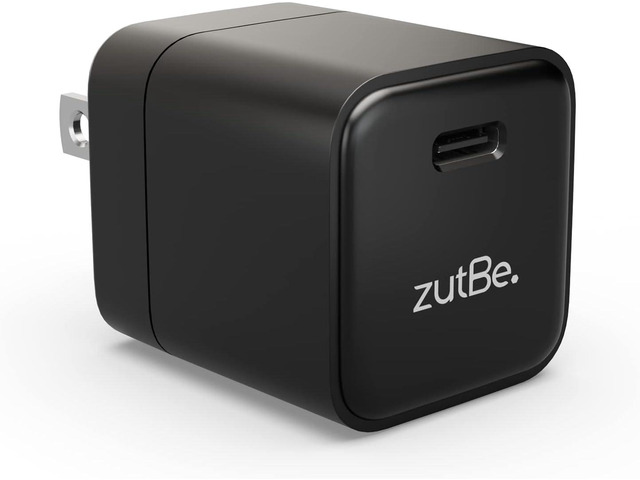 zutBe 30W Mini Wall Charger with Foldable Prongs Compact Durable USB-C Power Delivery PD and PPS to Fast Charge iPhone 17 16 15 14 13 12 Pro/Pro...