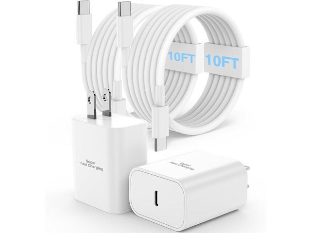 45W Super Fast Charger Type C for iPhone 17 16 15,Samsung S25 S24 Charger Block with 10FT USB C Charging Cord for iPhone 17Air 16 15 Pro...