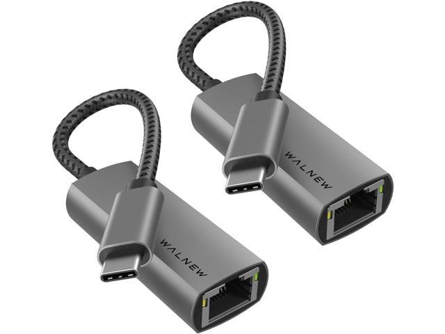 USB-C to Ethernet Adapter, WALNEW USBC to RJ45 LAN Adapter, Gigabit Cat Network Cable Converter to Type C Thunderbolt 3 for Mac,MacBook.