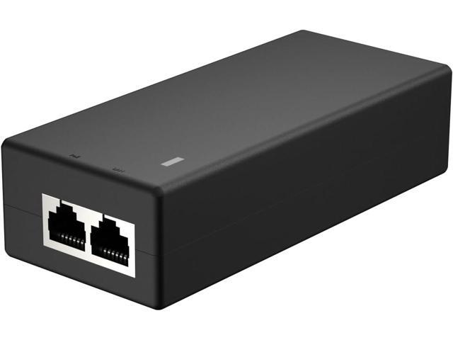 2.5G PoE+ Injector 30W Convert Non-PoE to PoE Adapter 10/100/1000/2500Mbps 802.3af/at Compliant Plug & Play 100m (328ft) Range (2.5G 30W)