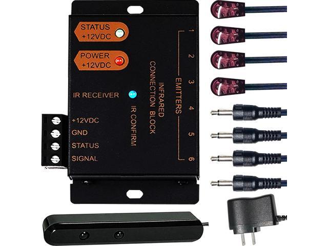 IR Repeater Kit, ir Repeater System, IR Remote Control Extender,Control 1 to 18Devices. Supports up to 100 Feet, Dual Sensors Receiver
