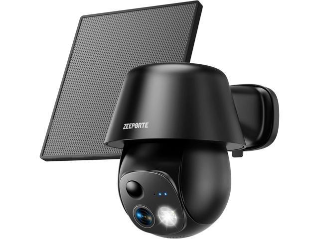 Solar Security Cameras Wireless Outdoor, 2K Pan/Tilt 360° View Solar/Battery Powered WiFi Cameras for Home Security with AI Motion Detection,...