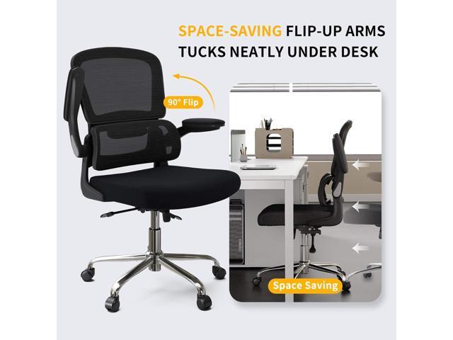 Ergonomic Office Chair with Adaptive 2D Lumbar Support & Flip-Up Arms, Breathable Mesh Desk Chair for Back Pain Relief, Home Office Computer Chair...