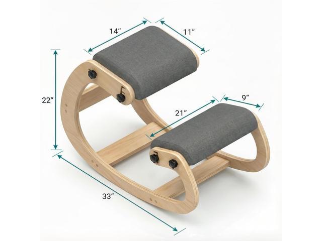 NYPOT Ergonomic Kneeling Chair with Adjustable Seats - Knee Chair for Posture Correction & Kneel Rocking Stool for Desk - Back Pain Relief for Home...