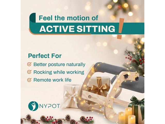 NYPOT Ergonomic Kneeling Chair with Adjustable Seats - Knee Chair for Posture Correction & Kneel Rocking Stool for Desk - Back Pain Relief for Home...
