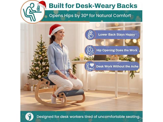 NYPOT Ergonomic Kneeling Chair with Adjustable Seats - Knee Chair for Posture Correction & Kneel Rocking Stool for Desk - Back Pain Relief for Home...