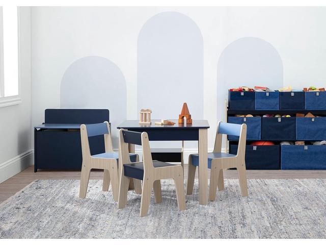 GAP GapKids Table and 4 Chair Set - Greenguard Gold Certified, Navy/Natural