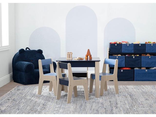 GAP GapKids Table and 4 Chair Set - Greenguard Gold Certified, Navy/Natural