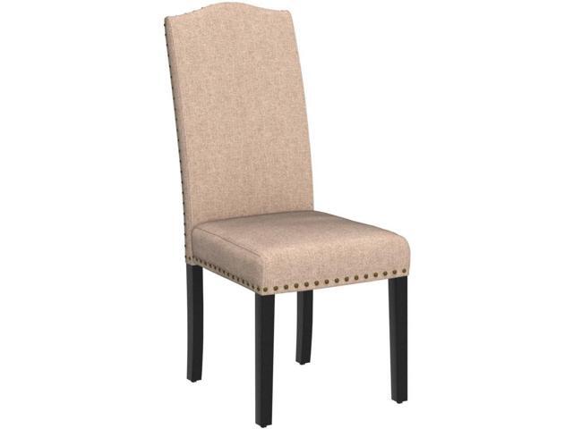 Yaheetech Dining Chairs Upholstered Parsons Chairs with Rubber Wood Legs and Nailhead Trim, Fabric Side Chairs for Dining Room, Kitchen and Living...