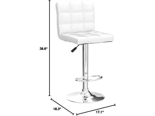 ZENY X-Large Bar Stools - Counter Chairs Adjustable Counter Height Swivel Barstools Set of 4, Square PU Leather Kitchen Counter Height Bar Stools,...