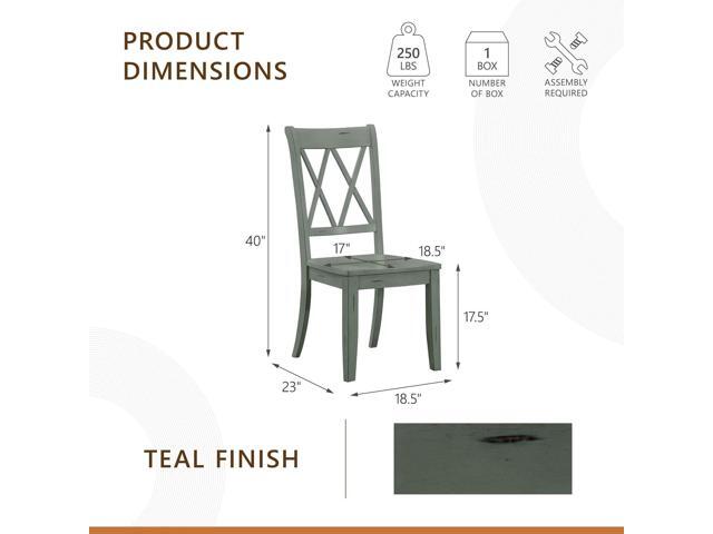 Homelegance Janina Dining Room Chairs Set of 2, Modern Farmhouse Dining Chairs Set of 2, Solid Wood, X Cross Back, Traditional Modern Ranch Style...