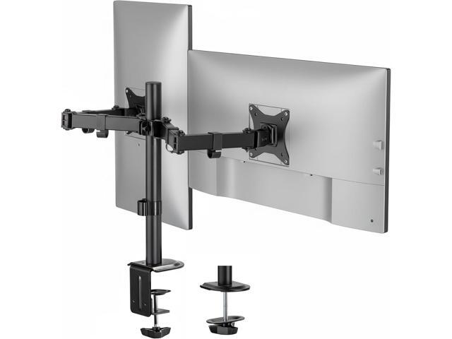 Mount-It! Dual Monitor Stand, Full Motion Desk Mount for 2 Screens up to 32 and 19.8 lbs Each, Tilt Swivel Rotate, VESA 75x75 & 100x100, Adjustable...