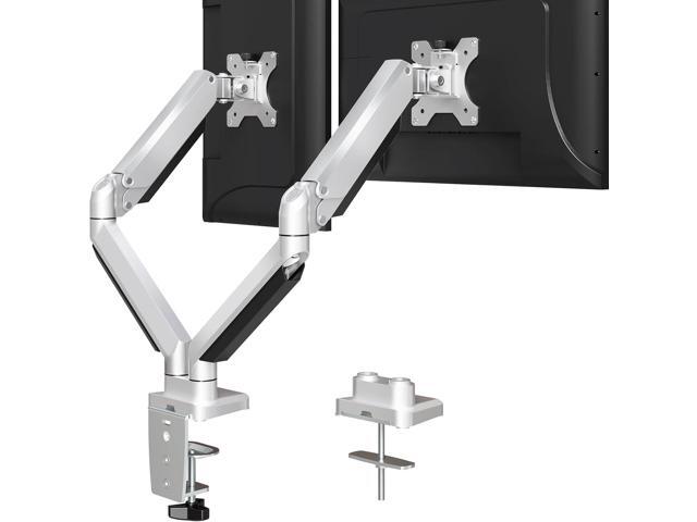 MOUNTUP Dual Monitor Desk Mount, Die-Cast Aluminum Fully Adjustable Double Monitor Arm with Gas Spring, Computer Monitor Stand Fits 2 Screen 17 to...