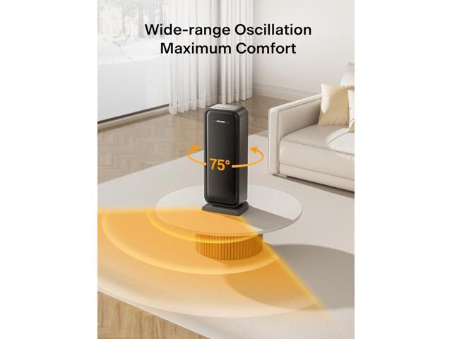 Pelonis 1500w Electric Space Heater for Indoor Use with Thermostat, Oscillation and Remote Portable Ceramic Heater for Bedroom, Home and for...