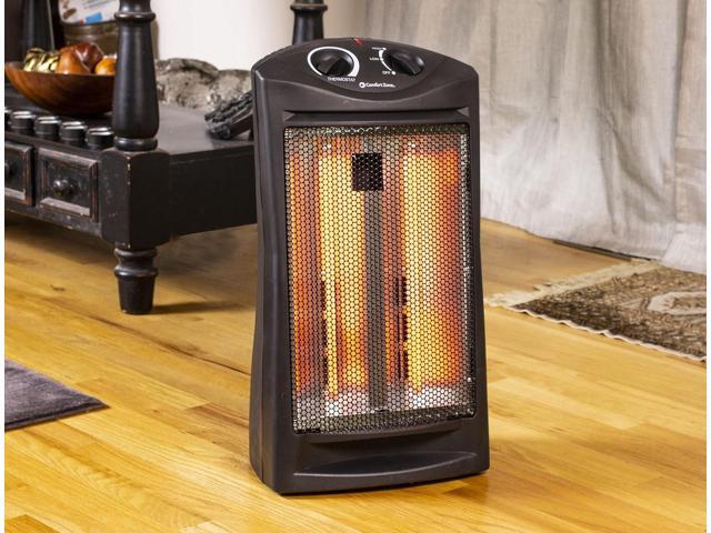 Comfort Zone Space Heaters for Indoor Use, Portable Electric Heater, Adjustable Thermostat, Infrared Heat, Quartz Tower Space Heater with 2 Heat...