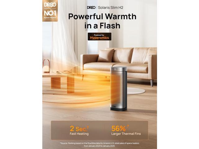 Dreo Space Heaters for Indoor Use, 16 Inch Fast Heating Portable Heaters with Remote, 12H Timer, 70° Oscillation, Overheat Protection, Safety Heat,...
