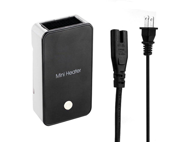 Safety Energy-saving Heater Mini Portable Room Office Desktop Electric Fan Heater Air Warmer Black