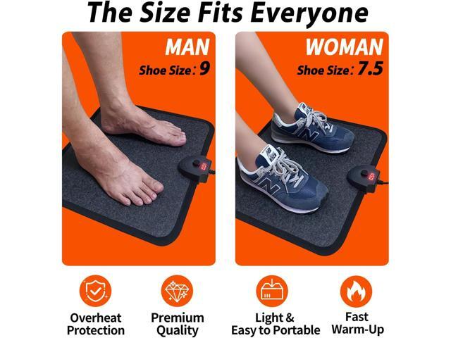 Heated Floor Mat Under Desk for Foot Warmer - Wider 110V Adjustable Temperature Electric Space Heaters Heating Pad - Carbon Crystal & Energy Saving...