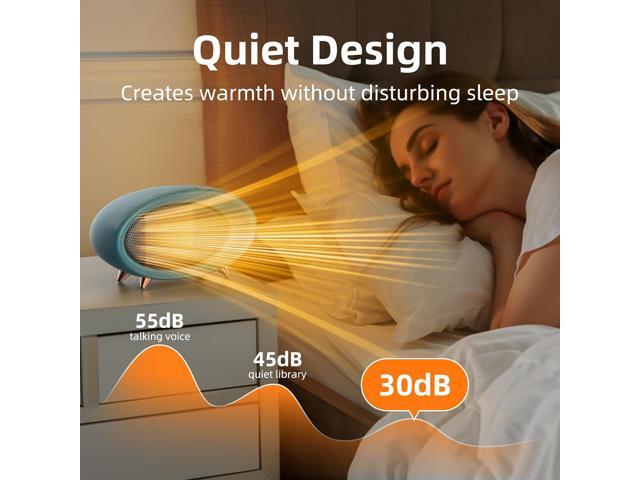 Space Heater, 600W Small Desk Heater for Indoor Use,Fast Safety Personal Desktop Heaters for Bedroom Table Home Office(Olive Green)