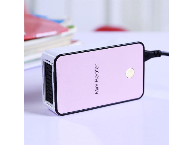 Safety Energy-Saving Heater Mini Portable Room Office Desktop Electric Fan Heater Air Warmer Pink