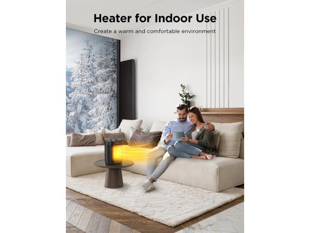1000W Small Space Heater for Indoor Use, 2S Fast Heating, PTC Ceramic Electric Space Heater with 3 Modes, Thermostat, Overheated & Tip-Over Safety...