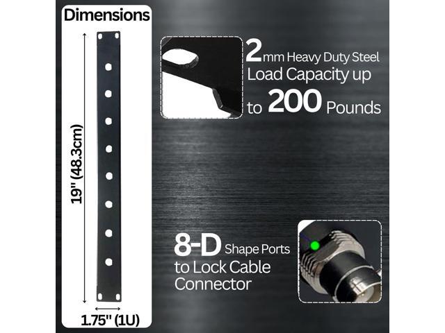 Universal 8-Port Antenna Distribution System for Wireless Microphone Receivers Installing on 1U 19' Audio Rack Mount Kit