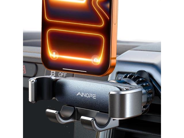 AINOPE Car Vent Phone Mount Holder for iPhone 17 Pro Max Car Mount [Slide Design] Air Vent Phone Holders for Your Car [Top Clamp] Car Interior...