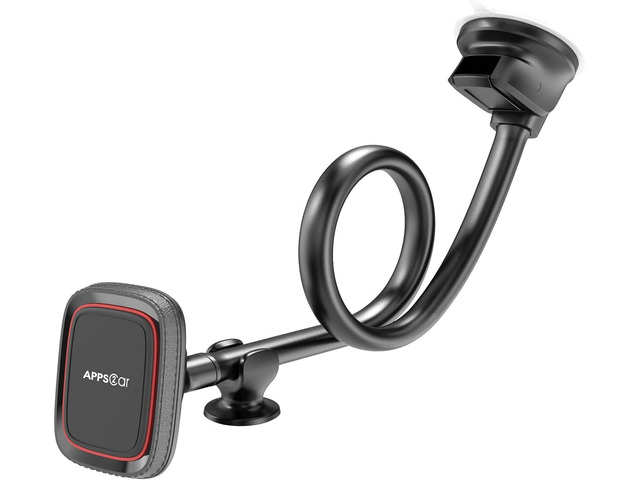 APPS2Car Magnetic Car Phone Holder Mount [Flexible Long Arm] Anti-Shake Windshield Phone Mount [6 Strong Magnets] Cell Phone Holder for Car [Case...