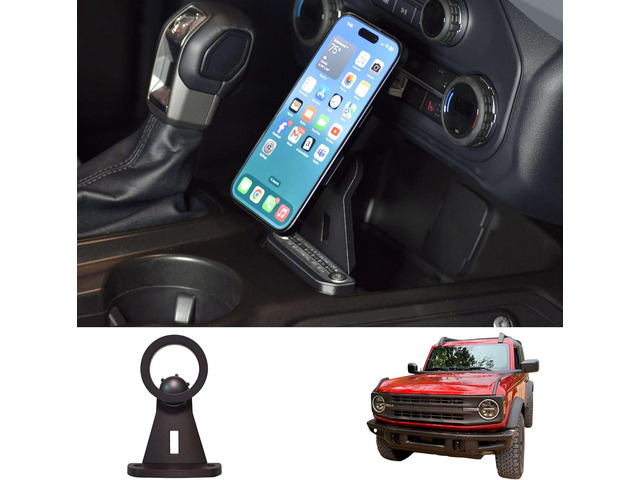 Magnetic Phone Mount Compatible with Ford Bronco 2021-2025 - 360° Tilt Swivel Adjustable Phone Holder for Bronco Accessories - Strong Hold for...