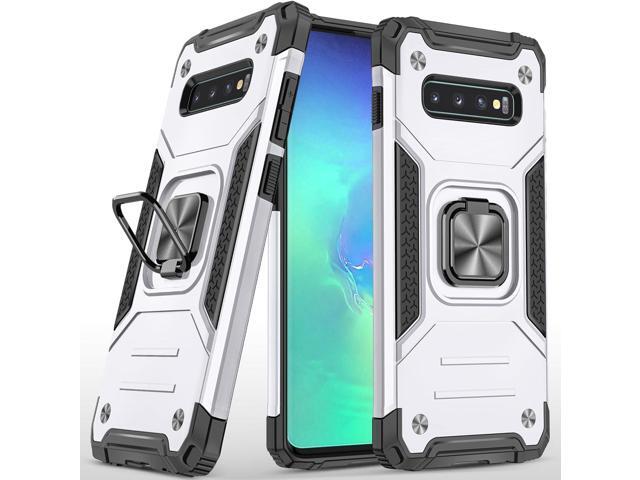 for Samsung Galaxy S10 Case Military Grade Shockproof with Kickstand Stand Built-in Magnetic Car Mount Armor Heavy Duty Protective Case for Samsung...