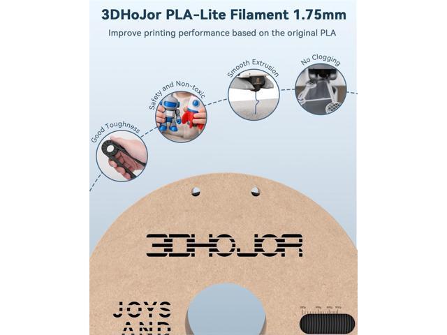 PLA Filament 1.75mm Black,3D Printing Filament,1kg Cardboard Spool (2.2lbs), Fit Most FDM 3D Printer,Dimensional Accuracy +/- 0.03 mm,Vacuum...