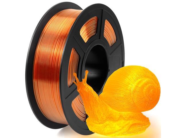 IEMAI Clear PETG Filament 1.75mm 1kg, Crystal Transparent Orange 3D Printer Filament Up to 600mm/s Printing, Tough & Durable for Lampshade,...