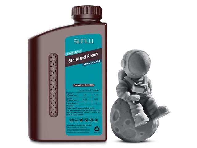 SUNLU 3D Printer Resin 1kg, Fast Curing Standard 3D Resin for LCD DLP SLA 3D Printers, 395 to 405nm UV Curing 3D Printing Liquid Photopolymer...