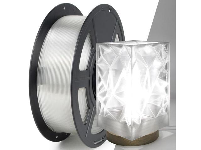 IEMAI Clear PETG Filament 1.75mm 1kg, Crystal Transparent 3D Printer Filament Up to 600mm/s Fast Printing, Tough & Durable for Lampshade, Creative...