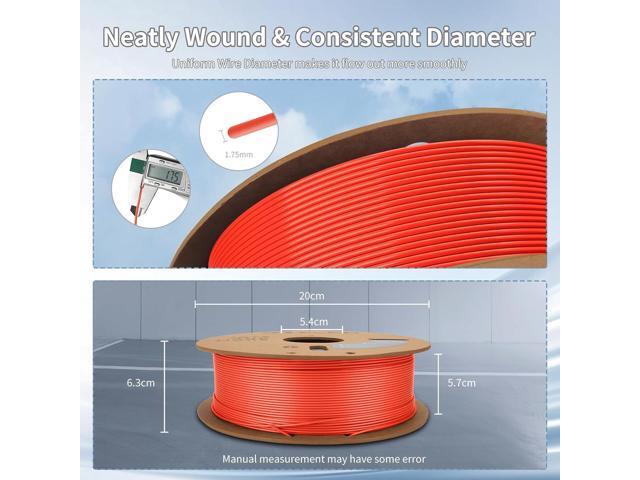 3D Printing Filament Basic PLA Filament Bundle 1.75mm Cardboard Spool Dimensional Accuracy +/- 0.03 mm Fit Most 3D FDM Printer 1KG*2 spools-2Pack...