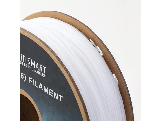 SainSmart PA6 Nylon Filament 1.75mm 3D Printer Filament, 1kg Cardboard Spool(2.2lbs), Dimensional Accuracy +/- 0.04 mm, Fit Most FDM Printer (White)