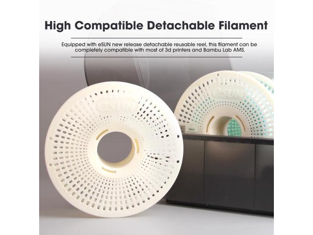 eSUN PLA+ Refilament 1.75mm and Upgarded eSpool+ Set, Reusable and Removable Filament Spool Replacement with 3D Printer Refill PLA Plus, 1KG...