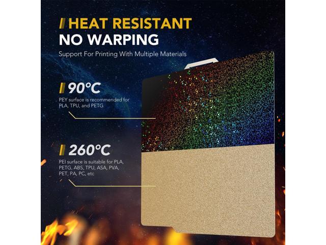 3D Printer Build Plate for Bambu Lab X1 X1C X1E P1P P1S A1, 3D Printer Accessories PEY+PEI Dual Texture 257x257mm, Flexible Spring Steel Hot Bed...