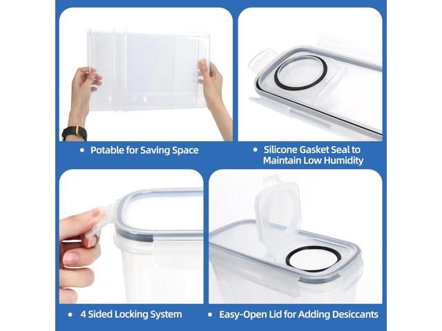 Filament Storage Box Kit- 6 Pack Filament Container for 3D Printing Filaments Sealing and Protection, Portable Filament Storage with Desiccant &...