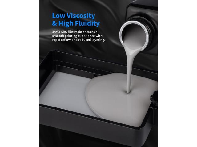 JAYO High Toughness ABS-Like 3D Printer Resin, Engineer-Grade 2000G White 405nm UV Curing Photopolymer, Low Shrinkage & Impact-Resistant, Smooth...