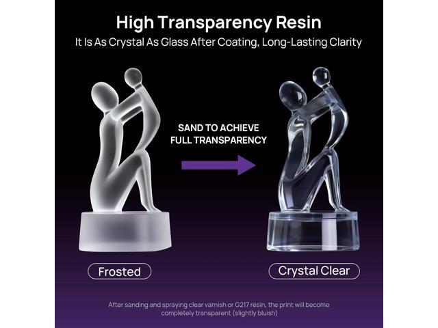RESIONE G217 Clear Tough 3D Printer Resin, Non-Yellowing Transparent Resin, ABS-Like Strength, High Impact & Tensile Strength, Ideal for Clear...