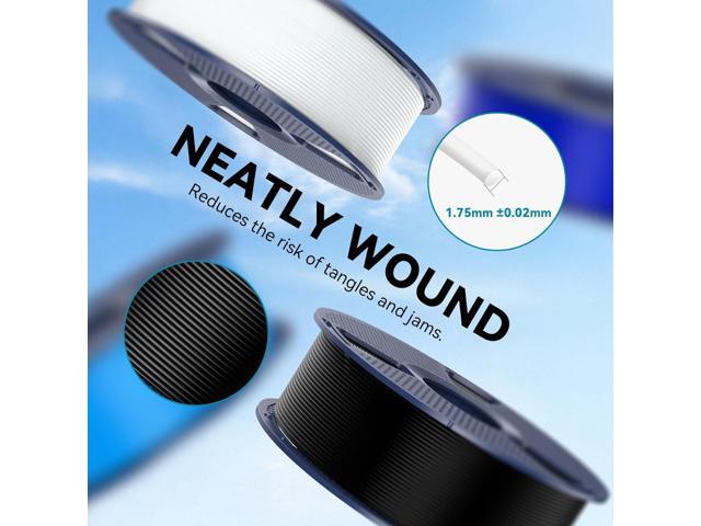 SUNLU PLA 3D Printer Filament PLA Filament 1.75mm, Neatly Wound 3D Printing Filament 1.75mm, Dimensional Accuracy +/- 0.02 mm, Fit Most FDM 3D...