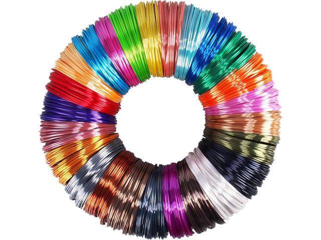 25 Colors Silk Shiny PLA Filament Sample Pack, Each Color 4 Meter Length, Total 100m 3D Printer 3D Pen Material Refill, with Extra 2 Finger Caps by...